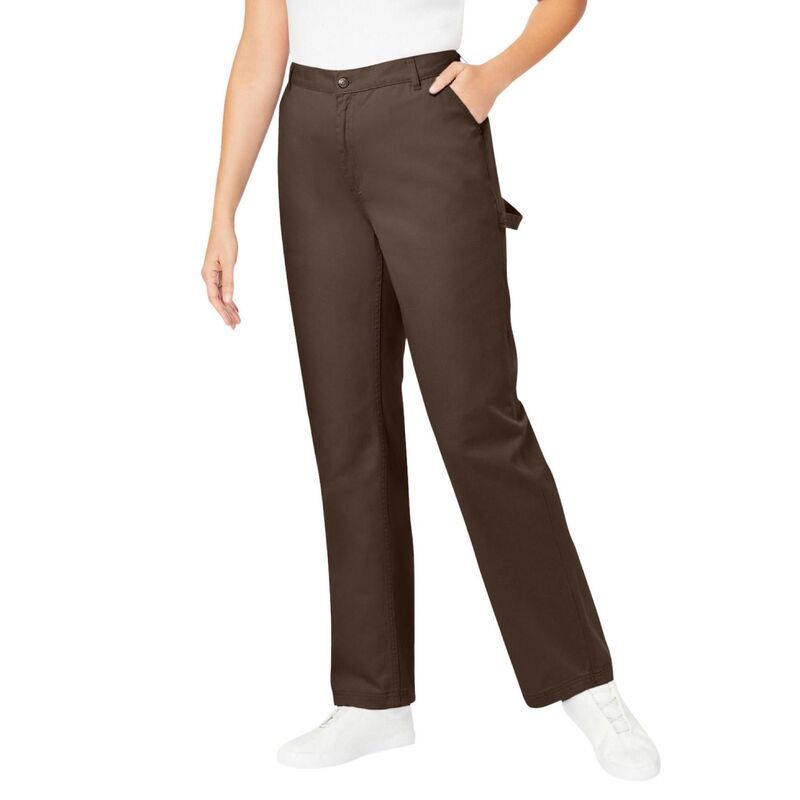 ウーマン ウィズイン レディース ボトムス デニムパンツ プラスサイズ トール Woman Within Plusize Tall Carpenter Denim Pant Chocolate チョコ