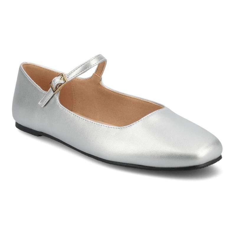 ジュルネ コレクション レディース シューズ サンダル Journee Collection Carrie Womens Mary Jane Flatsilver シルバー