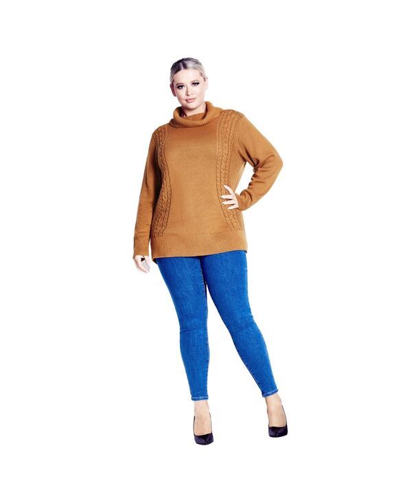 アベニュー レディース アウター ニット・セーター AVENUE Womens Rosie Cable Knit Sweater Almond