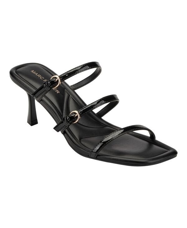マークフィッシャー レディース シューズ スリッポン・ローファー サンダル Marc Fisher Womens Dressi Strappy SlipOn Dressandals Black Pat