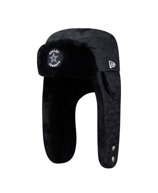 ニューエラ メンズ アクセサリー 帽子 キルティング New Era Mens Black Dallas Cowboys Quilted Trapper Hat Black ブラック