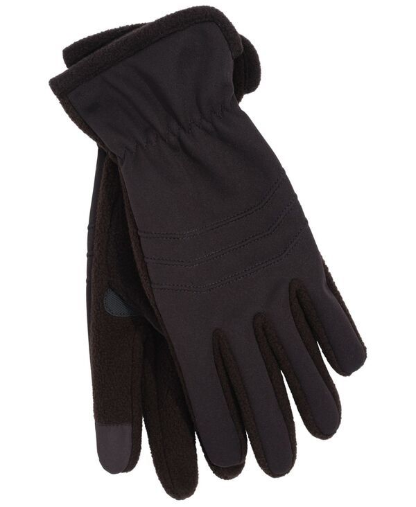 アルファニ メンズ アクセサリー 手袋 フリース Alfani Mens Brushed Back Fleece Gloves Black Brown ブラック