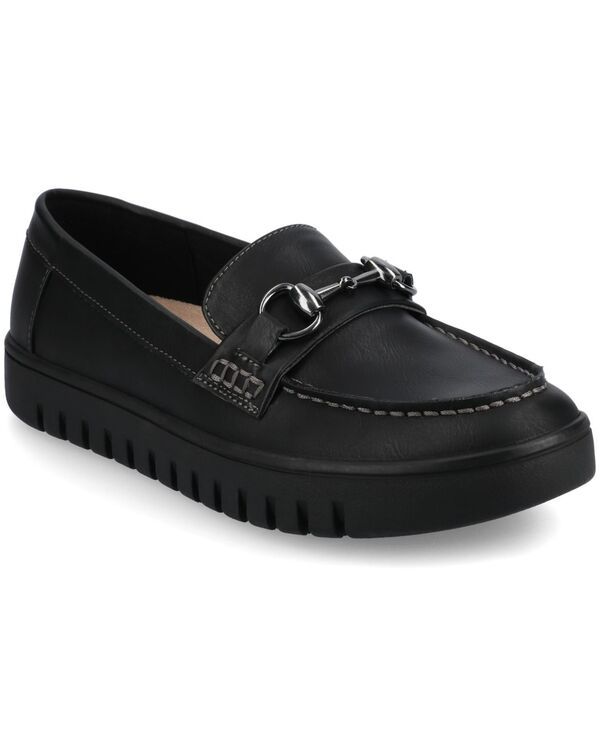 ジュルネ コレクション レディース シューズ スリッポン・ローファー Journee Collection Womens Kaya Round Toe Loafers Black ブラック