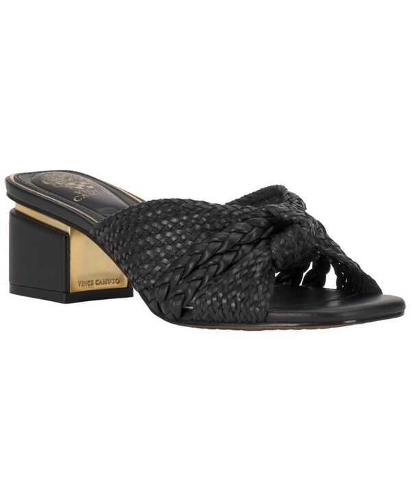 ヴィンスカムート レディース シューズ スリッポン・ローファー サンダル ヒール Vince Camuto Womens Atemly Block Heel SlipOn Sandals Black