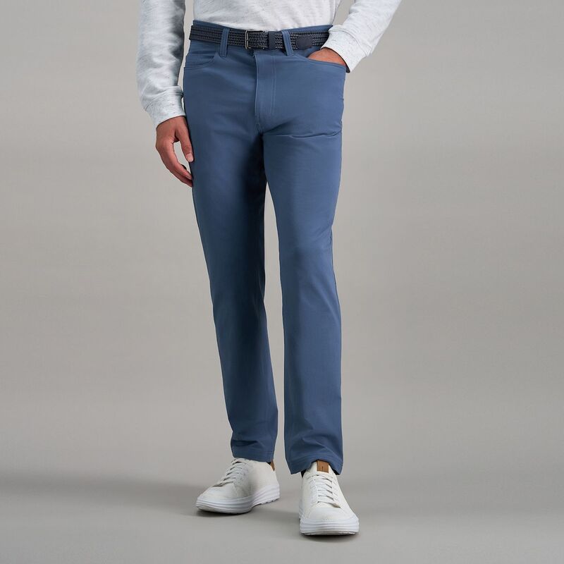 ハガー レディース ボトムス カジュアルパンツ ナイロン Mens Haggar Sport Performance Straight Fit Nylon Tech Pantslate Blue スレ