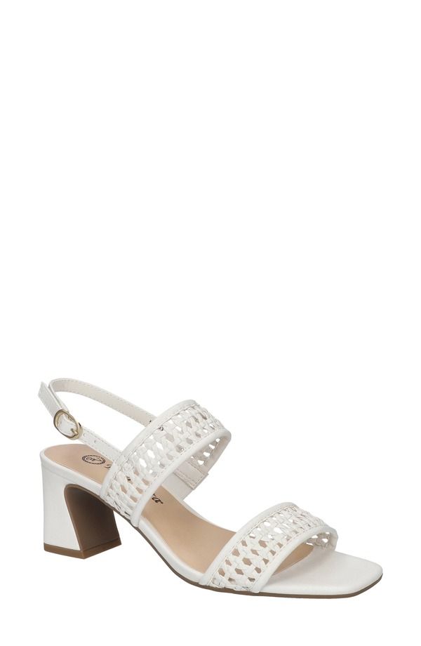 ベラヴィータ レディース シューズ ヒール サンダル Bella Vita Xannon Block Heel Slingback Sandal White ホワイト