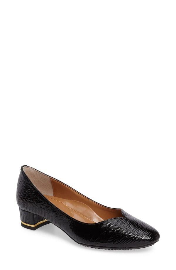 ジェイレニー レディース シューズ ヒール J Rene Bambalina Block Heel Pump Black Faux Leather ブラック