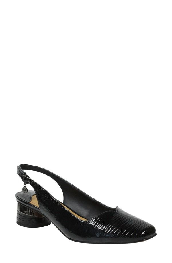 ジェイレニー レディース シューズ ヒール J Rene Taveta Slingback Pump Black Lizard Print ブラック