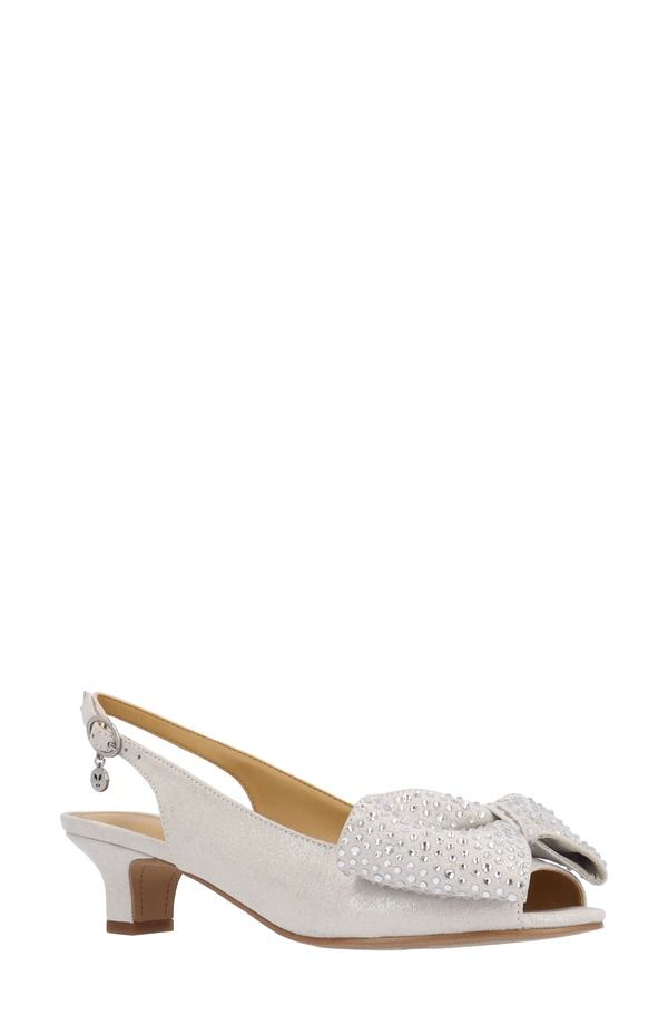 ジェイレニー レディース シューズ ヒール サンダル J Rene Lirain Slingback Sandal Silver シルバー