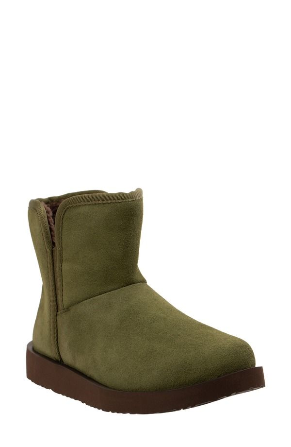 レヴィタライン レディース シューズ サンダル ブーツ レザー Revitalign Fireside Faux Fur Lined Leather Bootie Slipper Capulet Ol
