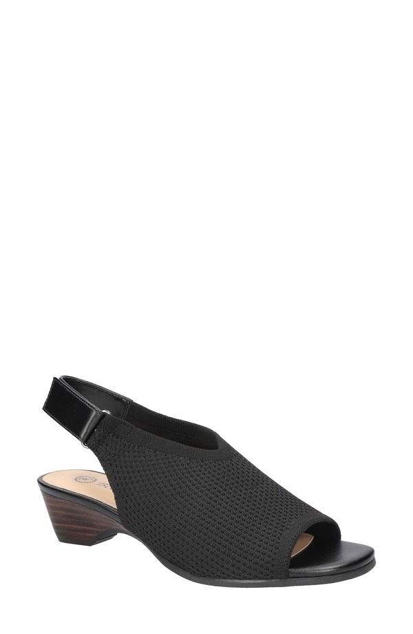 ベラヴィータ レディース シューズ ヒール サンダル Bella Vita Marin Slingback Sandal Blacknit ブラック
