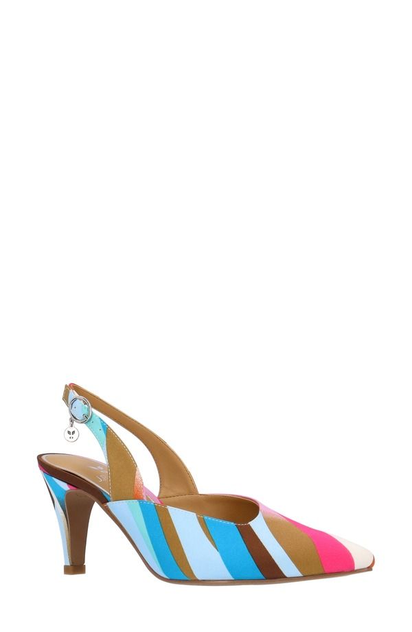 ジェイレニー レディース シューズ ヒール J Rene Matina Slingback Pumpink Blue Cream クリーム