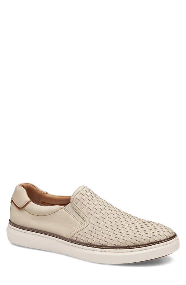ジョンストンアンドマーフィー メンズ シューズ スニーカー Johnston Murphy McGuffey 2 Woven SlipOn Sneaker Beige Nubuck ベージュ