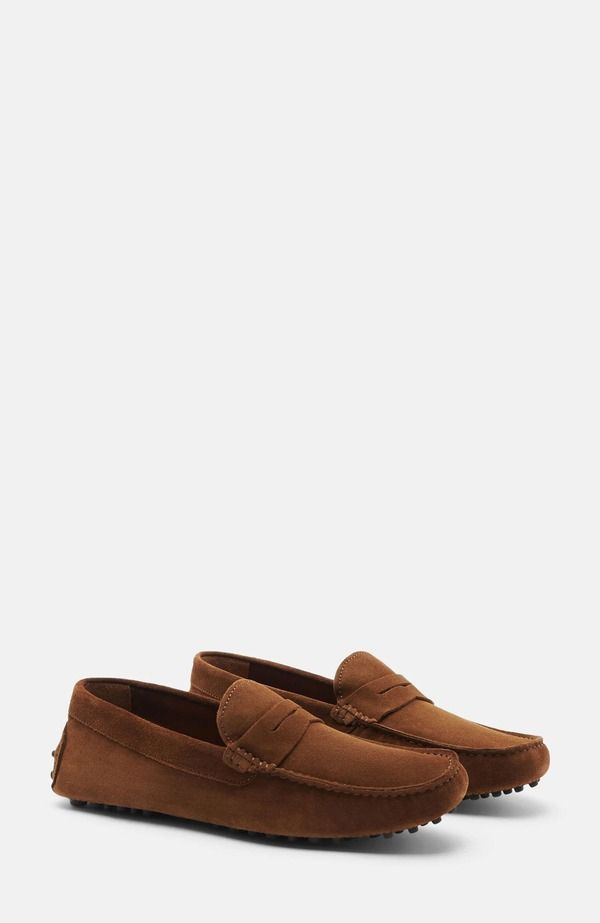 スカロッソ メンズ シューズ SCAROSSO Michael Driving Shoes Brown Suede ブラウン