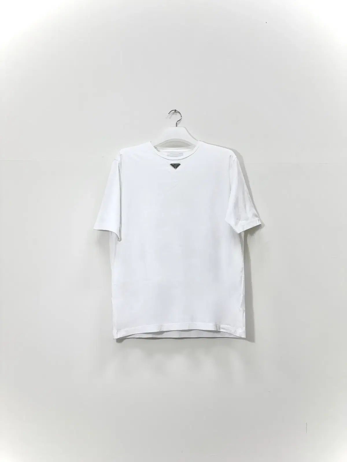 Lサイズ *正規品* PRADA プラダ パッチ クルーネック 三角ロゴ 半袖 Tシャツ
