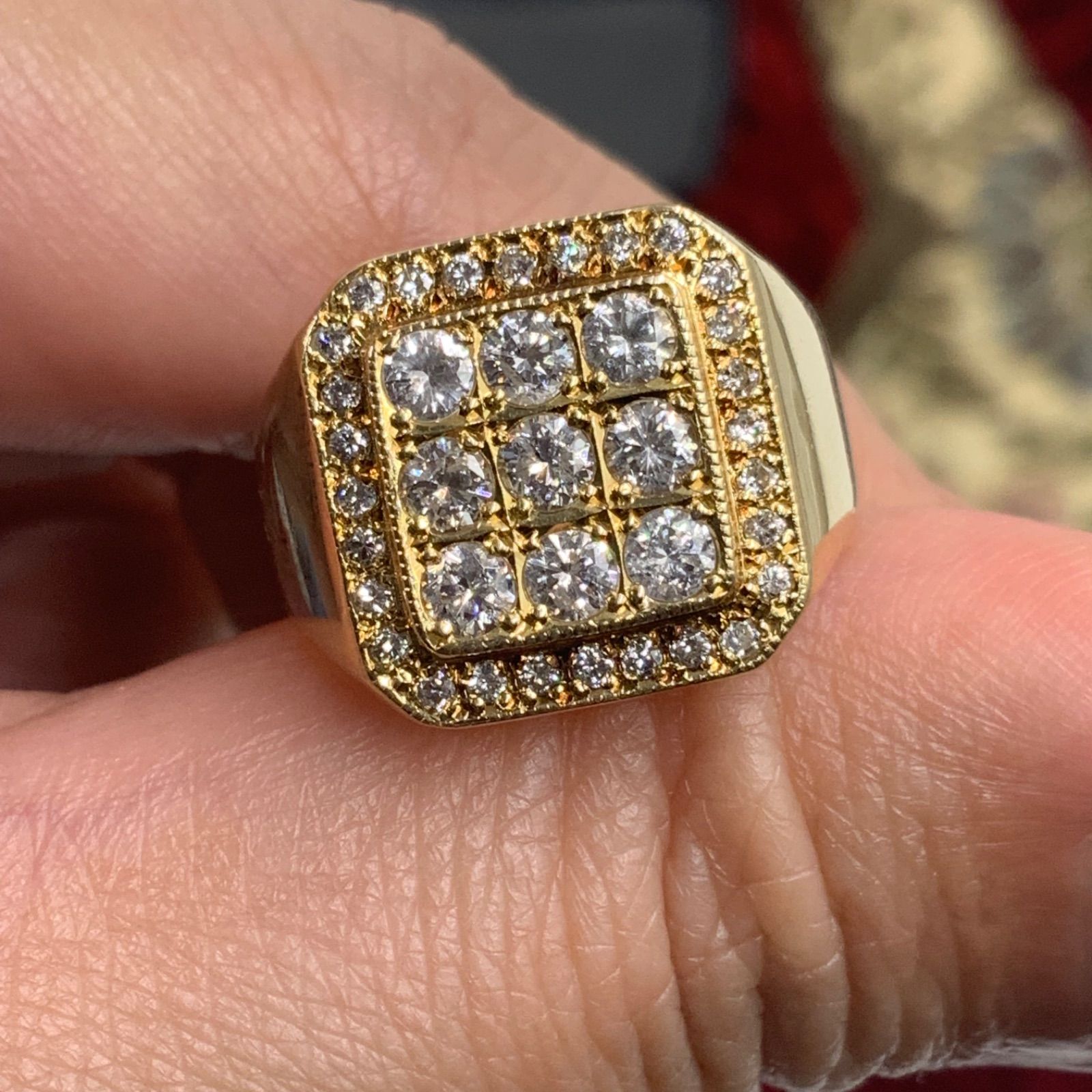 K18 ダイヤモンドリング　12.5g 1ct 約12号