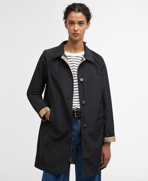 【送料無料】 バブアー レディース ジャケット・ブルゾン アウター Womens Babbity Showerproof Reversible Jacket BlackDress Tartan
