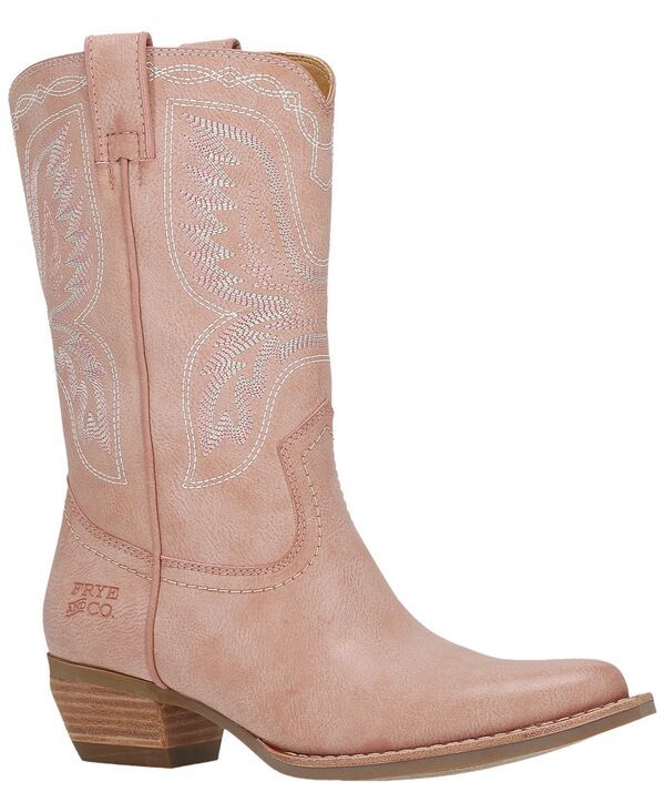 【送料無料】 フライ レディース ブーツ・レインブーツ シューズ Womens Irlene Deco Stitch Western Booties Dusty Pink