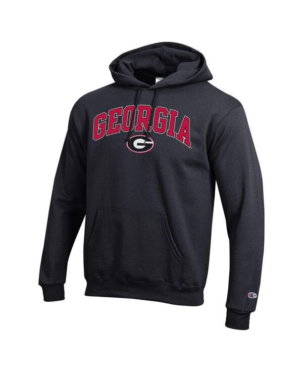 【送料無料】 チャンピオン メンズ パーカー・スウェット アウター Mens Black Georgia Bulldogs Arched Logo Fleece Pullover Hoodie Bla