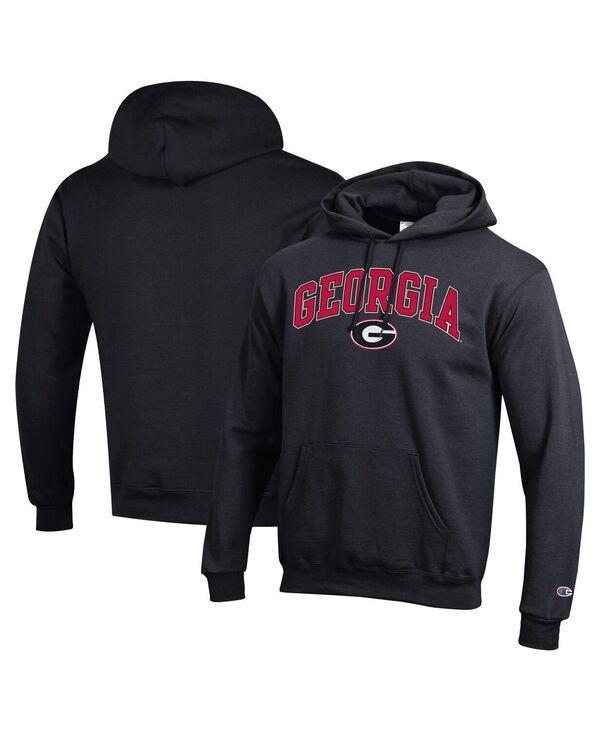 【送料無料】 チャンピオン メンズ パーカー・スウェット アウター Mens Black Georgia Bulldogs Arched Logo Fleece Pullover Hoodie Bla