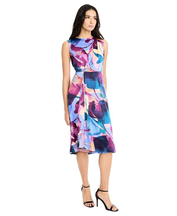 【送料無料】 マギーロンドン レディース ワンピース トップス Womens Boat Neck Midi Dress BlueGrape