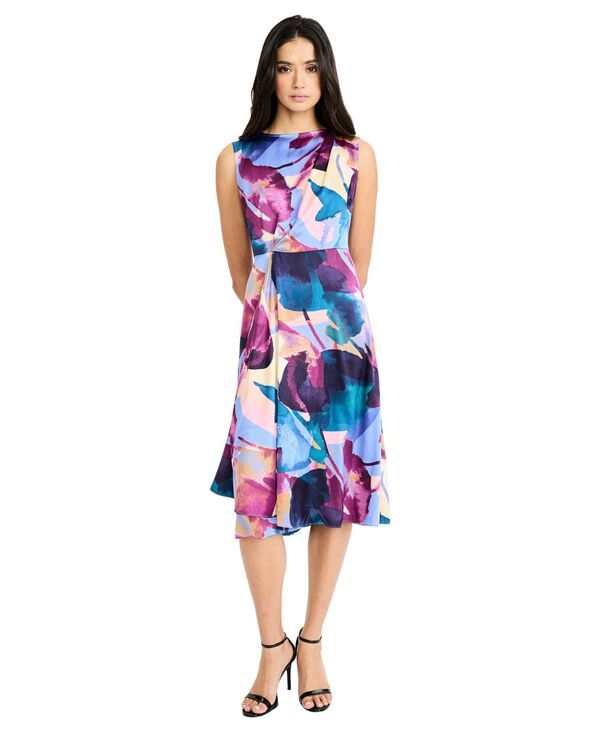 【送料無料】 マギーロンドン レディース ワンピース トップス Womens Boat Neck Midi Dress BlueGrape
