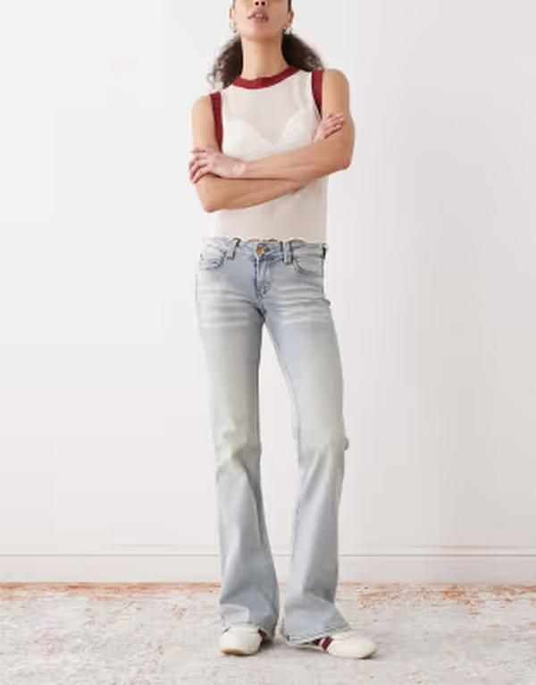 チープマンデー レディース ボトムス デニムパンツ ブーツカット ローライズ ブーツ ジーンズ Cheap Monday Booty Bei stretch low rise bootcut jean