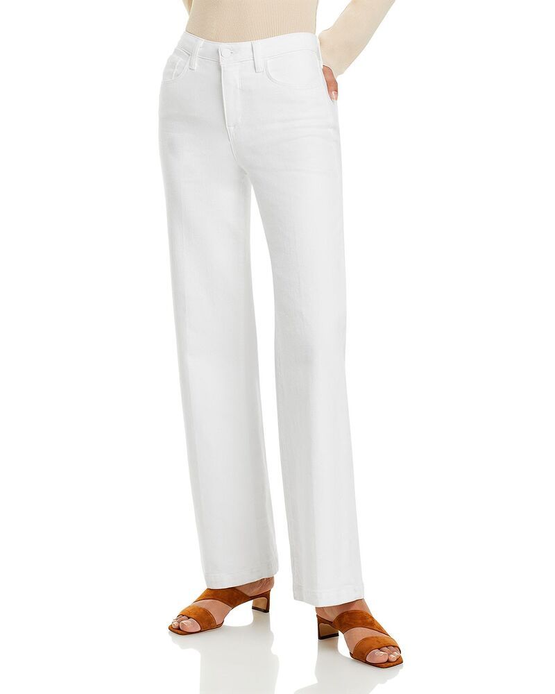 ラジャンス レディース ボトムス デニムパンツ ワイドレッグ ジーンズ LAGENCE Scottie High Rise Wide Leg Jeans Blanc