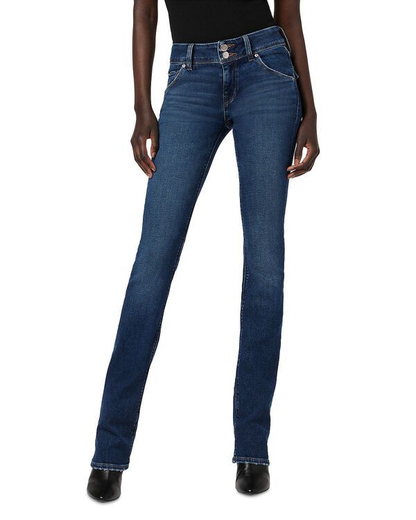 ハドソン レディース ボトムス デニムパンツ ブーツカット ブーツ ジーンズ Hudson Mid Rise Baby Bootcut Jeans in Obsess