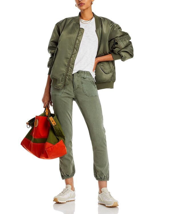 ペイジ レディース ボトムス カジュアルパンツ クロップド PAIGE Mayslie Cropped Jogger Pants Vintage Ivy Green グリーン