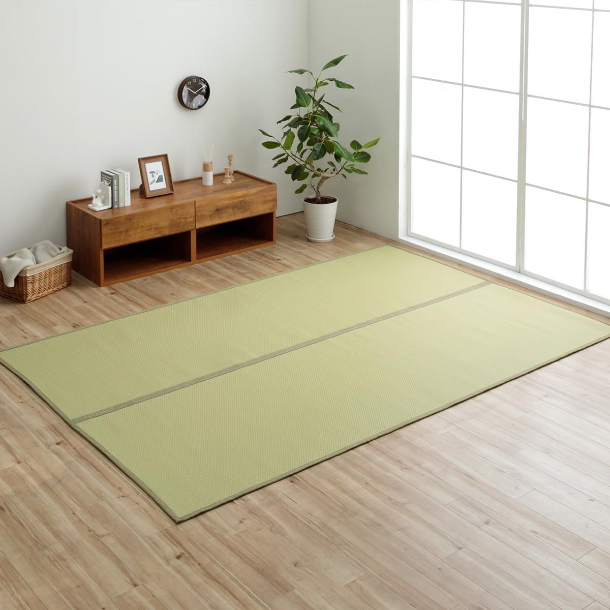 新品 イケヒコ ラグ カーペット 日本製 ミーサ グリーン 江戸間1畳 約87×174cm リバーシブル 丈夫 ペット 国産 ＃1090740120802