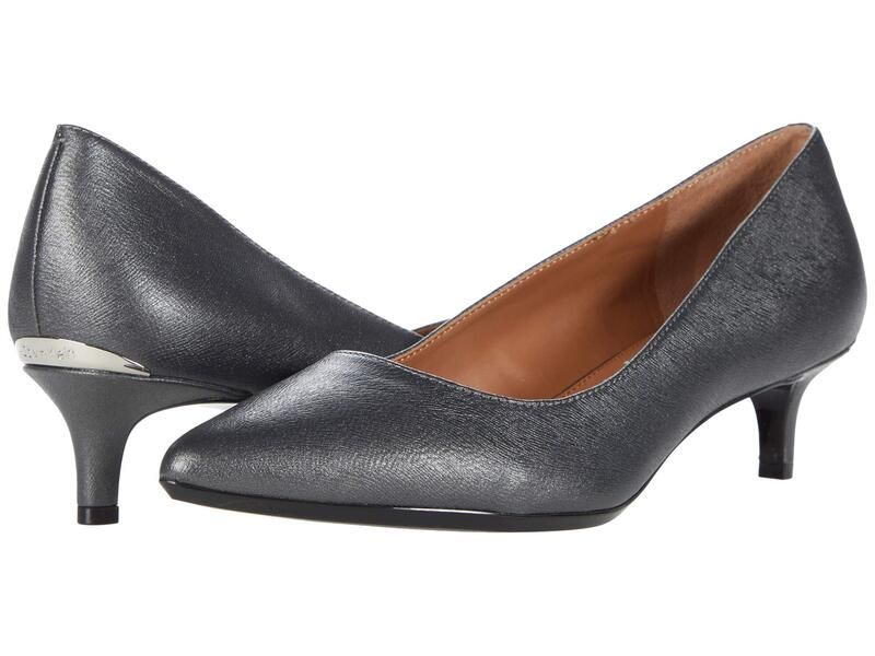 カルバンクライン レディース シューズ ヒール Calvin Klein Gabrianna Pumpewter Leather ピューター