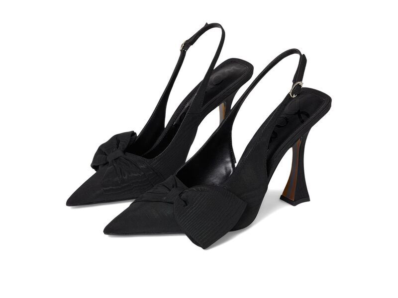 サムエデルマン レディース シューズ ヒール Sam Edelman Onia Slingback Shoes Black Ribbed Silk ブラック