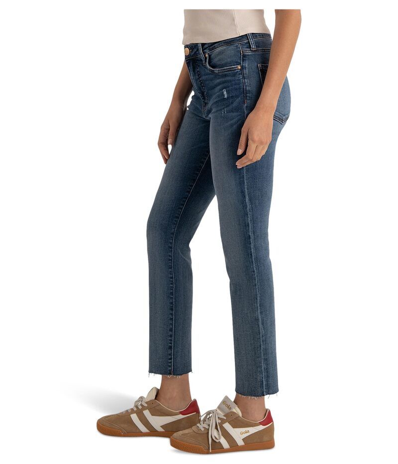 カットフロムザクロス レディース ボトムス デニムパンツ アンクル KUT from the Kloth Reese Highrise Fab Ankle Straight Raw Hem Intui