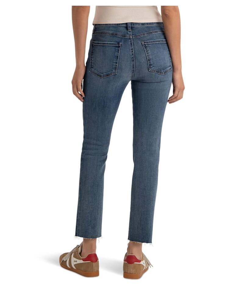 カットフロムザクロス レディース ボトムス デニムパンツ アンクル KUT from the Kloth Reese Highrise Fab Ankle Straight Raw Hem Intui