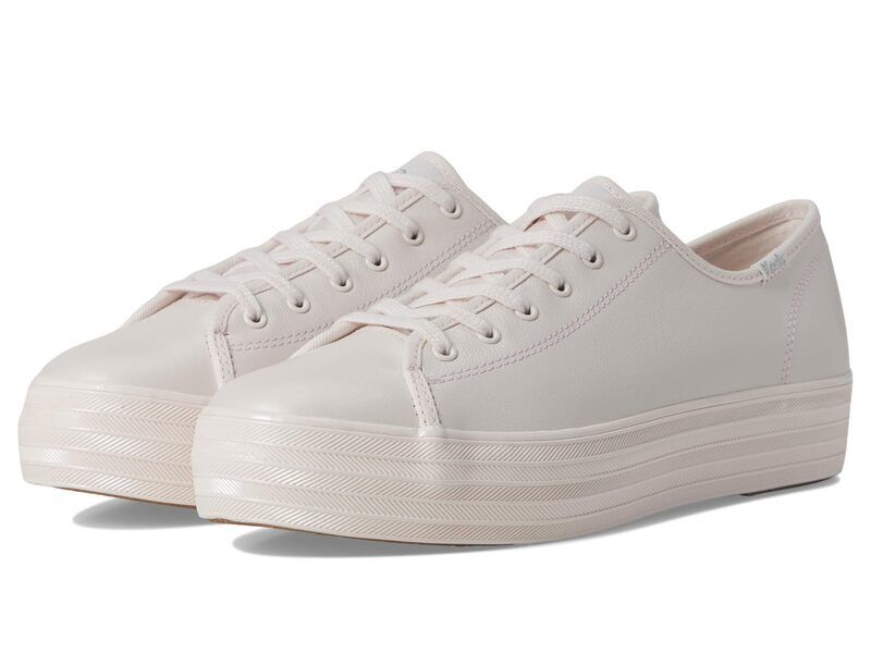 ケッズ レディース シューズ スニーカー レザー Keds Triple Kick Leather Pink Pearlized Leather ピンク