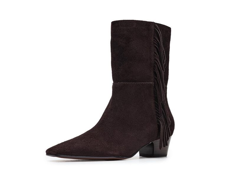 メイドウェル レディース シューズ ブーツ・レインブーツ スエード フリンジ Madewellia Fringe Boots Suede Dark Carob