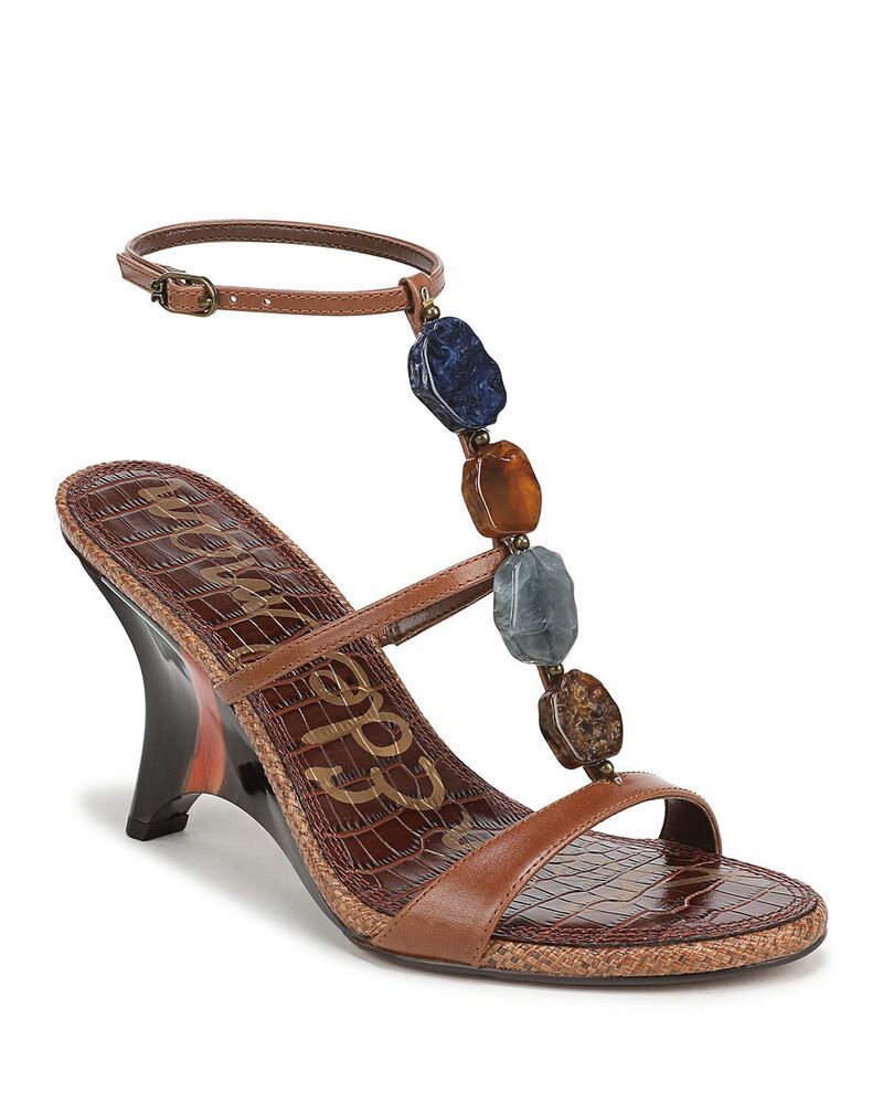 サムエデルマン レディース シューズ サンダル Sam Edelman Womens Massey Embellished Sandals Rich Cognac