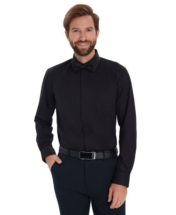 アルファニ メンズ トップス シャツ Alfani MenslimFit Formal Solidresshirt Macys Exclusive Black ブラック