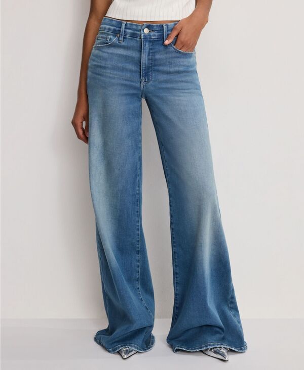 グッドアメリカン レディース ボトムス デニムパンツ ジーンズ Good American Womens WideLeg HighRise Jeans Indigo インディゴ