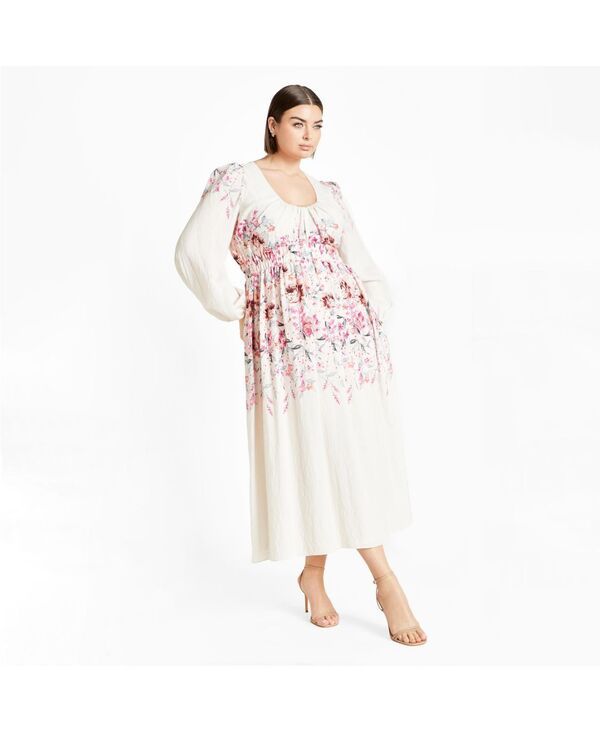 シティーシック レディース トップス ワンピース プラスサイズ プリント マキシ CITY CHIC Plusize Keyla Print Maxi Dress Floral