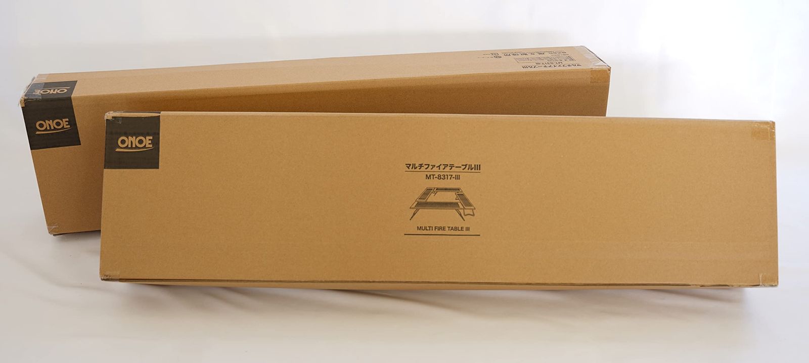 新品 尾上製作所(ONOE) 2台入り マルチファイアテーブルIII G-MT-8317-III [バーベキューコンロを囲んで使える 黒 専用バック付 連結ジョイント付属 バーベキューコンロ 焚火台 グループキャンプ BBQ]