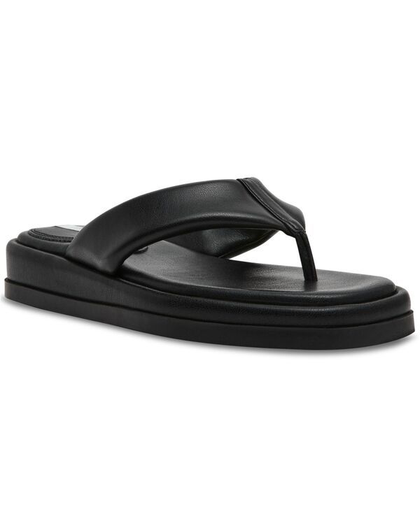 スティーブ マデン レディース シューズ スリッポン・ローファー サンダル Steve Madden Womens Bella Flatform SlipOn Thong Sandals Black