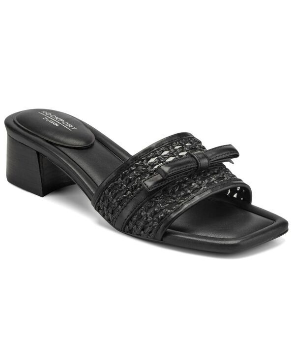 ロックポート レディース シューズ スリッポン・ローファー サンダル Rockport Womens Clarice Square Toe SlipOn Dressandals Black ブラック