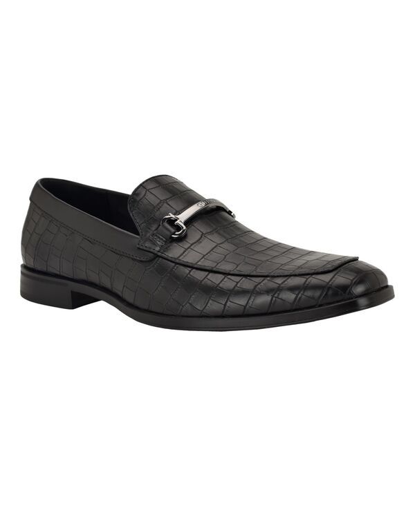 ゲス メンズ シューズ スリッポン・ローファー GUESS Mens Heben Slipon Dress Loafers Black ブラック