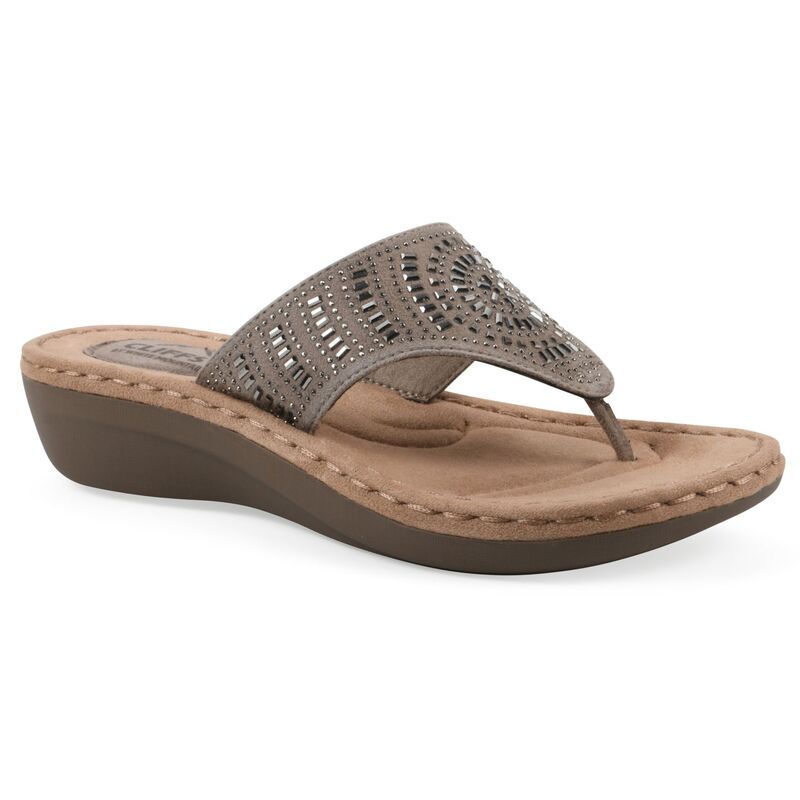 クリフバイホワイトマウンテン レディース シューズ サンダル Cliffs By White Mountain Cienna Womens Thong Sandalstone Fabric ストーン