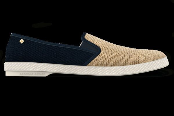 リビエラ レディース シューズ スリッポン・ローファー コットン Rivieras Classicotton Canvas Raffia SlipOn Loafer Navy ネイビー
