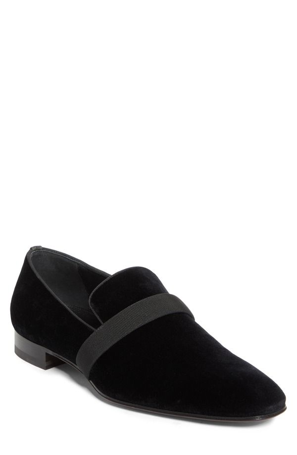 クリスチャン・ルブタン メンズ シューズ スリッポン・ローファー Christian Louboutin Dandy Deco Velour Venetian Loafer Black ブラック