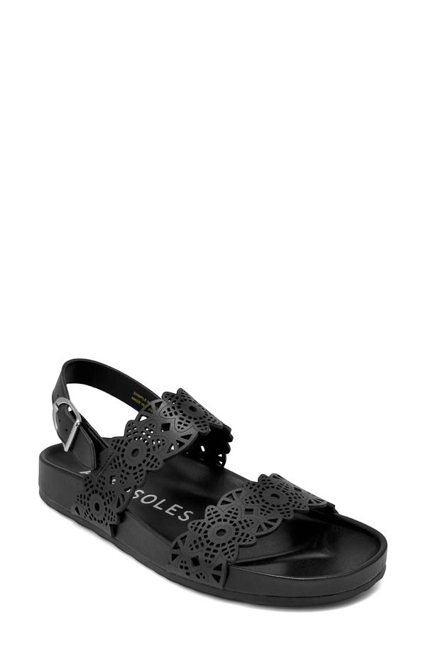 エアロソールズ レディース シューズ サンダル Aerosoles Lily Perforated Slingback Sandal Black Perfx Nappa ブラック