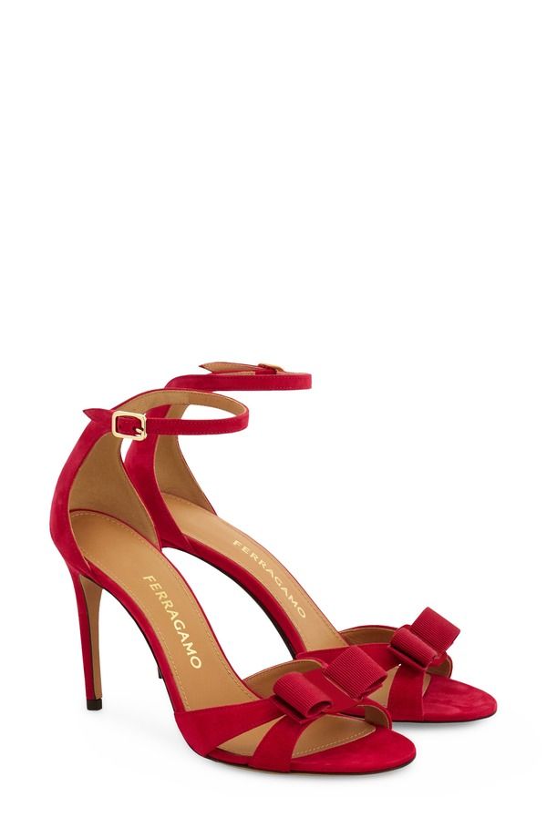 フェラガモ レディース シューズ サンダル アンクル FERRAGAMO Roxy Vara Bow Ankle Strap Sandal New Fuxia Biscotto